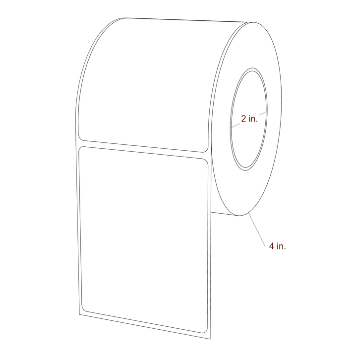 2.85" x 3.5" Rectangle Roll for Epson ColorWorks, VIPColor & Primera Printers; 2.85" x 3.5" Rectangle Label Diagram