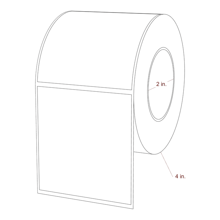 2.85" x 3" Rectangle Roll for Epson ColorWorks & Primera Printers; 2.85" x 3" Rectangle Label Diagram