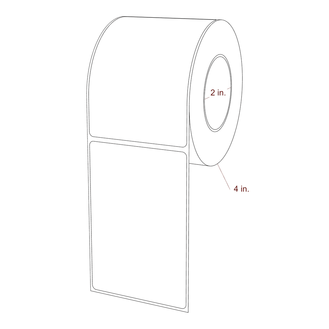 2.85" x 4.25" Rectangle Roll for Epson ColorWorks, VIPColor & Primera Printers; 2.85" x 4.25" Rectangle Label Diagram