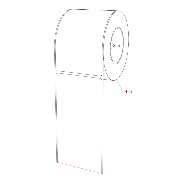 2.85" x 4.5" Rectangle Roll for Epson ColorWorks, VIPColor & Primera Printers; 2.85" x 4.5" Rectangle Label Diagram