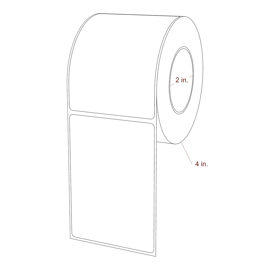 2.85" x 4" Rectangle Roll for Epson ColorWorks, VIPColor & Primera Printers; 2.85" x 4" Rectangle Label Diagram