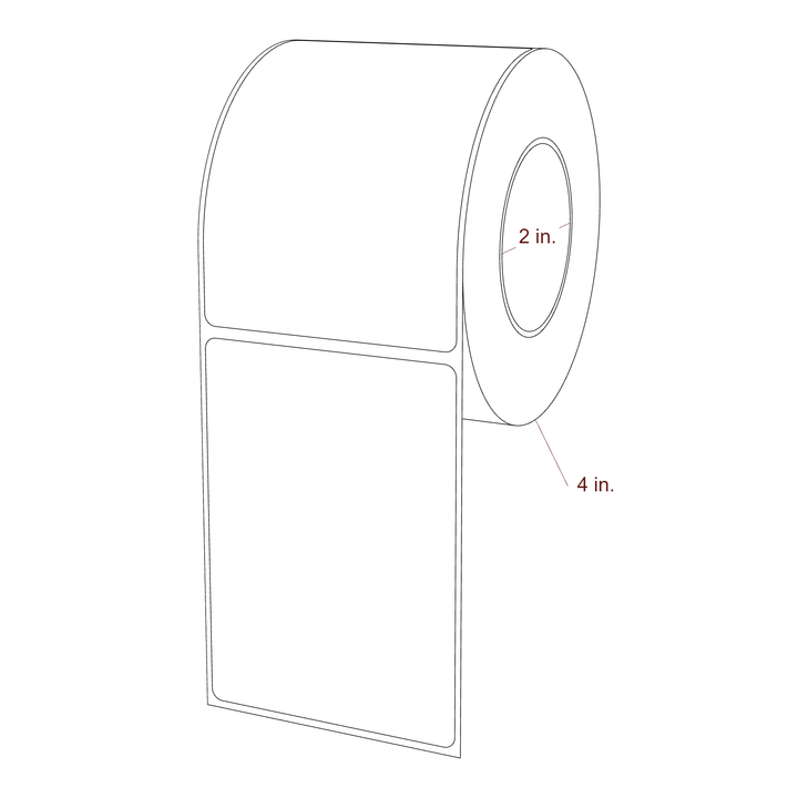 2.85" x 4" Rectangle Roll for Epson ColorWorks, VIPColor & Primera Printers; 2.85" x 4" Rectangle Label Diagram