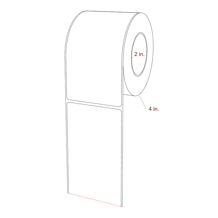 2.85" x 5.25" Rectangle Roll for Epson ColorWorks, VIPColor & Primera Printers; 2.85" x 5.25" Rectangle Label Diagram