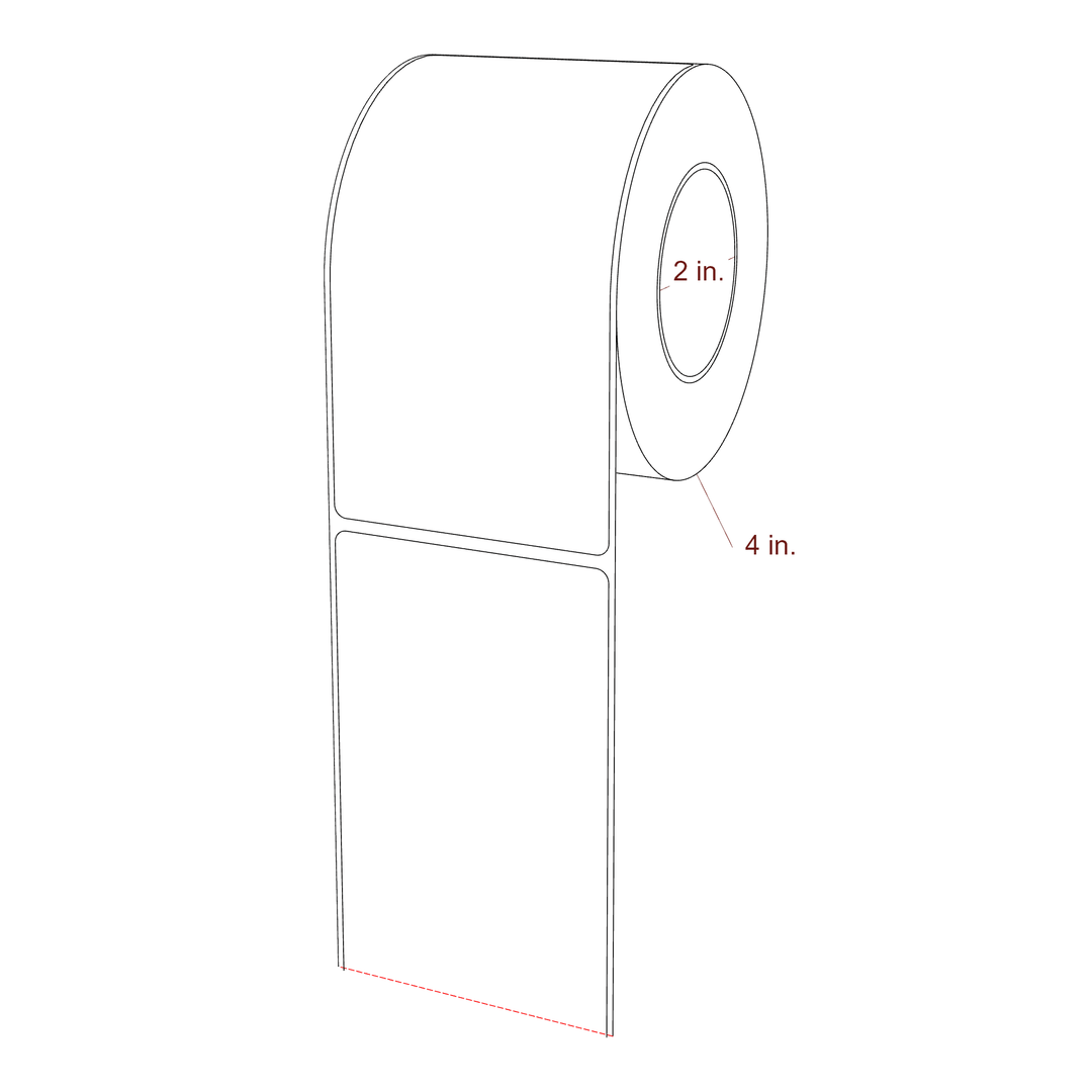 2.85" x 5.4375" Rectangle Roll for Epson ColorWorks, VIPColor & Primera Printers; 2.85" x 5.4375" Rectangle Label Diagram
