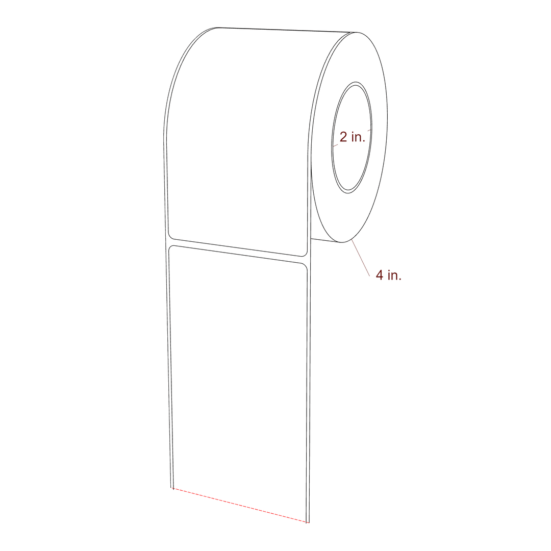 2.85" x 5" Rectangle Roll for Epson ColorWorks, VIPColor & Primera Printers; 2.85" x 5" Rectangle Label Diagram