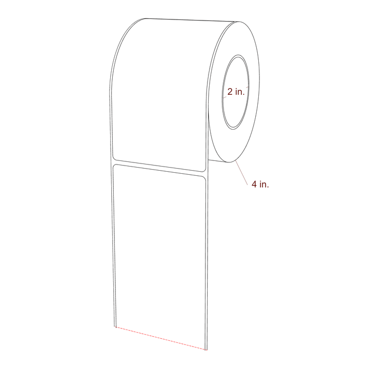 2.85" x 5" Rectangle Roll for Epson ColorWorks, VIPColor & Primera Printers; 2.85" x 5" Rectangle Label Diagram