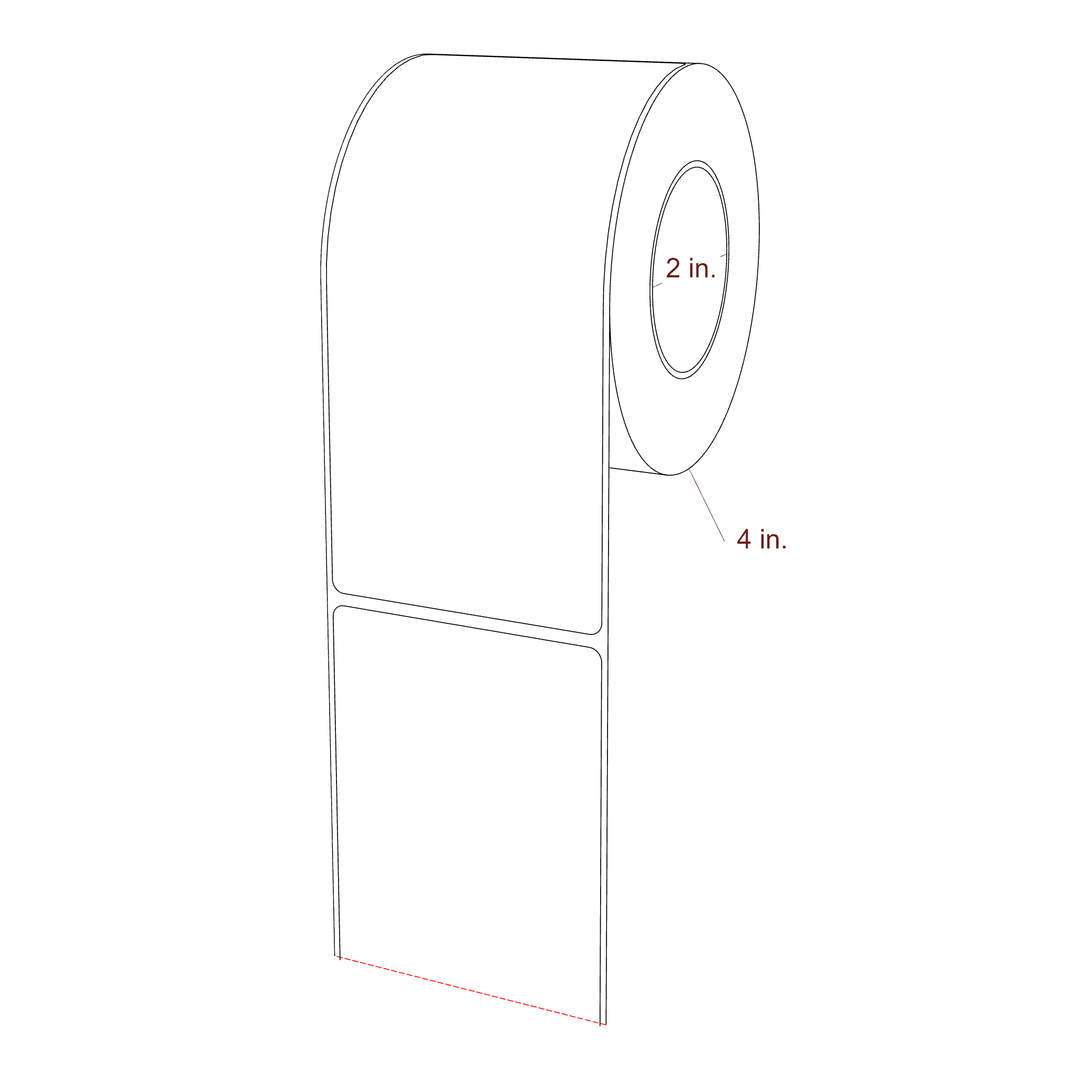 2.85" x 6.25" Rectangle Roll for Epson ColorWorks, VIPColor & Primera Printers; 2.85" x 6.25" Rectangle Label Diagram