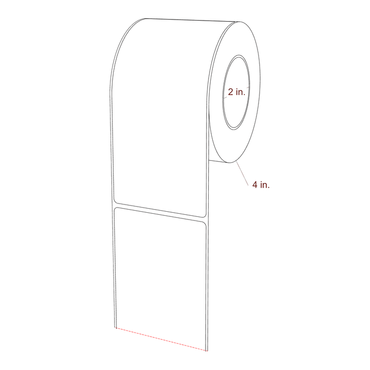 2.85" x 6.25" Rectangle Roll for Epson ColorWorks, VIPColor & Primera Printers; 2.85" x 6.25" Rectangle Label Diagram