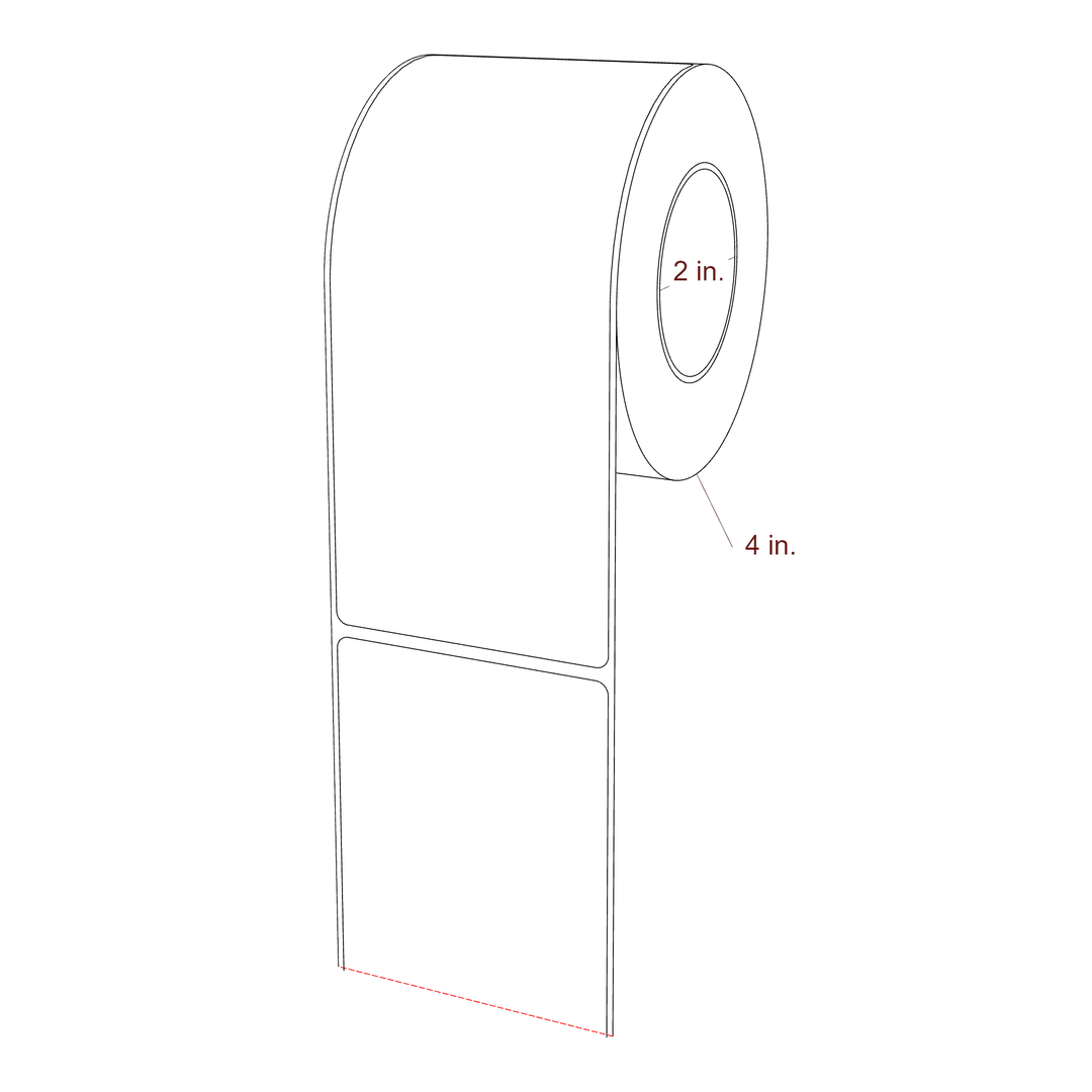 2.85" x 6.5" Rectangle Roll for Epson ColorWorks, VIPColor & Primera Printers; 2.85" x 6.5" Rectangle Label Diagram