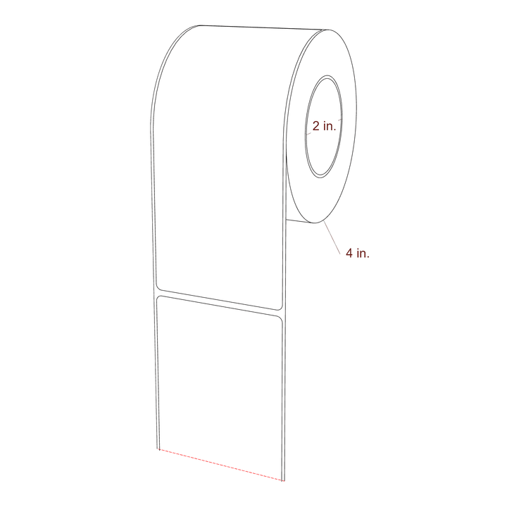 2.85" x 6.5" Rectangle Roll for Epson ColorWorks, VIPColor & Primera Printers; 2.85" x 6.5" Rectangle Label Diagram