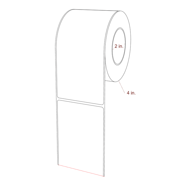 2.85" x 6" Rectangle Roll for Epson ColorWorks, VIPColor & Primera Printers; 2.85" x 6" Rectangle Label Diagram