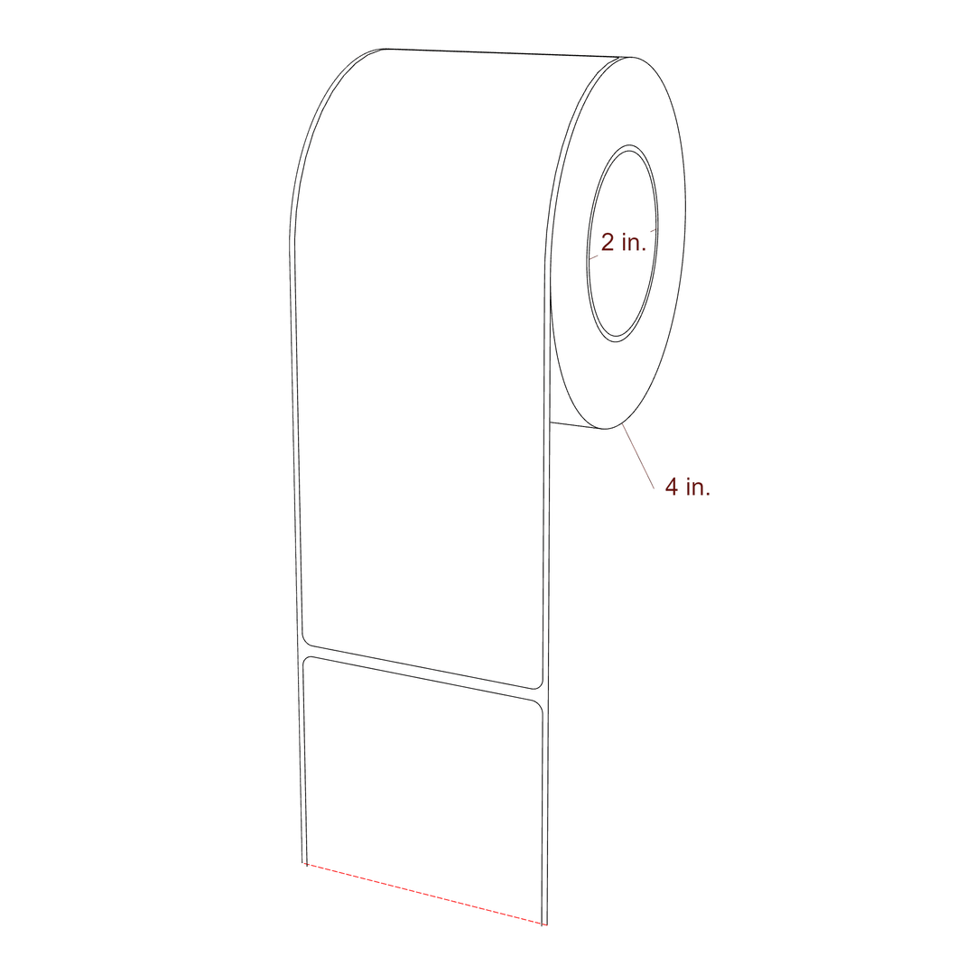 2.85" x 7.5" Rectangle Roll for Epson ColorWorks, VIPColor & Primera Printers; 2.85" x 7.5" Rectangle Label Diagram