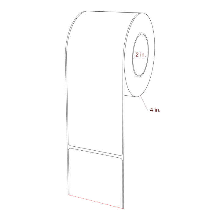 2.85" x 7.5" Rectangle Roll for Epson ColorWorks, VIPColor & Primera Printers; 2.85" x 7.5" Rectangle Label Diagram