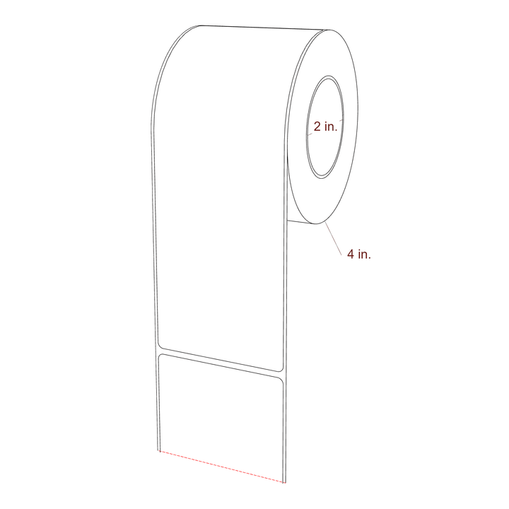 2.85" x 7.75" Rectangle Roll for Epson ColorWorks, VIPColor & Primera Printers; 2.85" x 7.75" Rectangle Label Diagram