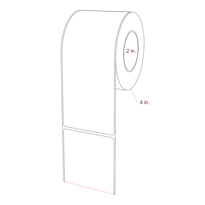 2.85" x 7" Rectangle Roll for Epson ColorWorks, VIPColor & Primera Printers; 2.85" x 7" Rectangle Label Diagram