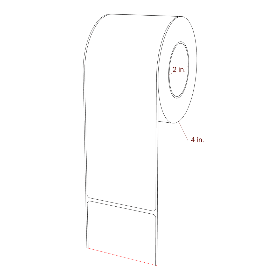2.85" x 8" Rectangle Roll for Epson ColorWorks, VIPColor & Primera Printers; 2.85" x 8" Rectangle Label Diagram