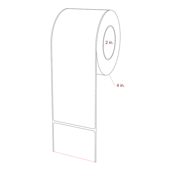 2.85" x 8" Rectangle Roll for Epson ColorWorks, VIPColor & Primera Printers; 2.85" x 8" Rectangle Label Diagram