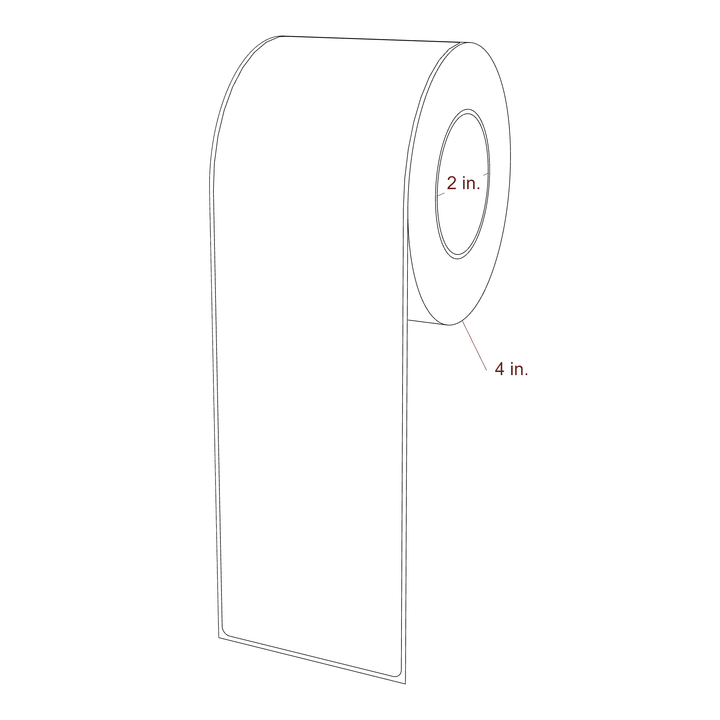 2.85" x 9.75" Rectangle Roll for Epson ColorWorks, VIPColor & Primera Printers; 2.85" x 9.75" Rectangle Label Diagram