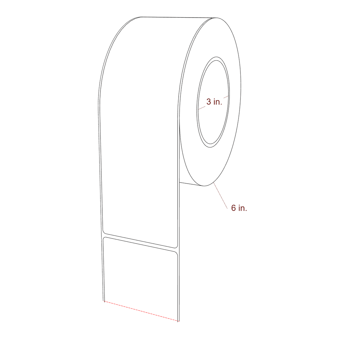2.85" x 9" Rectangle Roll for Epson ColorWorks, VIPColor & Primera Printers; 2.85" x 9" Rectangle Label Diagram