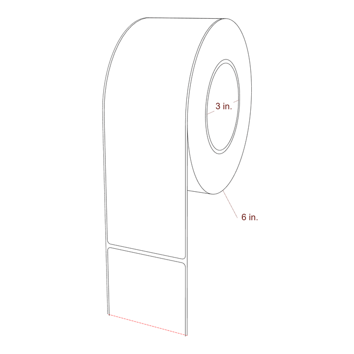 2.85" x 9" Rectangle Roll for Epson ColorWorks, VIPColor & Primera Printers; 2.85" x 9" Rectangle Label Diagram