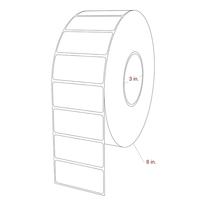 2.938" x 1.3125" Rectangle Roll for Epson ColorWorks & VIPColor Printers; 2.938" x 1.3125" Rectangle Label Diagram