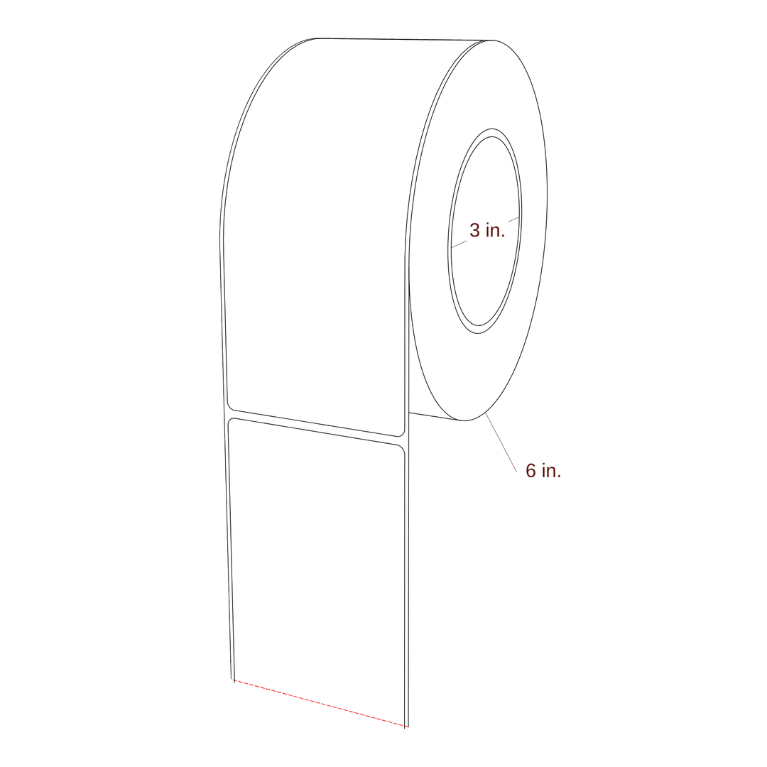 2.938" x 7.125" Rectangle Roll for Epson ColorWorks, VIPColor & Primera Printers; 2.938" x 7.125" Rectangle Label Diagram