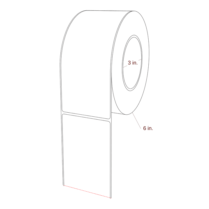 2.938" x 7.125" Rectangle Roll for Epson ColorWorks, VIPColor & Primera Printers; 2.938" x 7.125" Rectangle Label Diagram