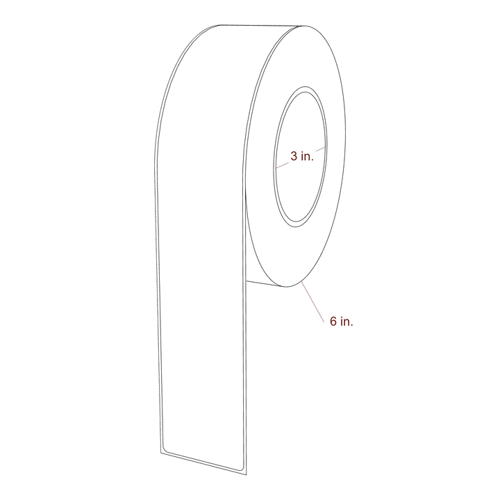 2" x 11" Rectangle Roll for Epson ColorWorks, VIPColor & Primera Printers; 2" x 11" Rectangle Label Diagram