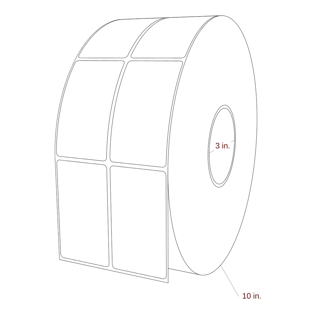 2" x 3.5" Inkjet Label Rolls | 2-Up | Fits Epson ColorWorks, VIPColor & Primera