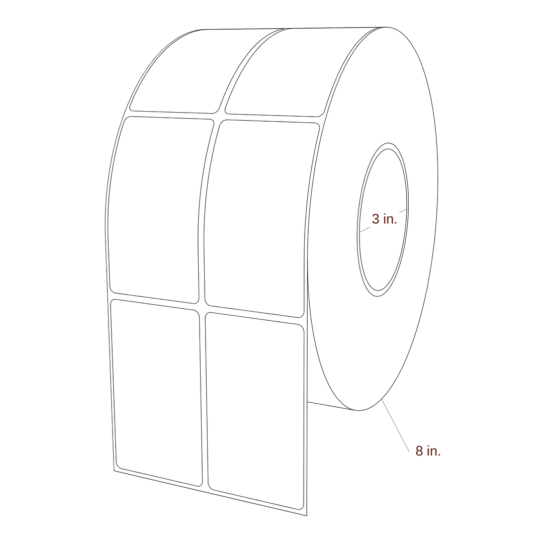 2" x 3.5" Inkjet Label Rolls | 2-Up | Fits Epson ColorWorks, VIPColor & Primera