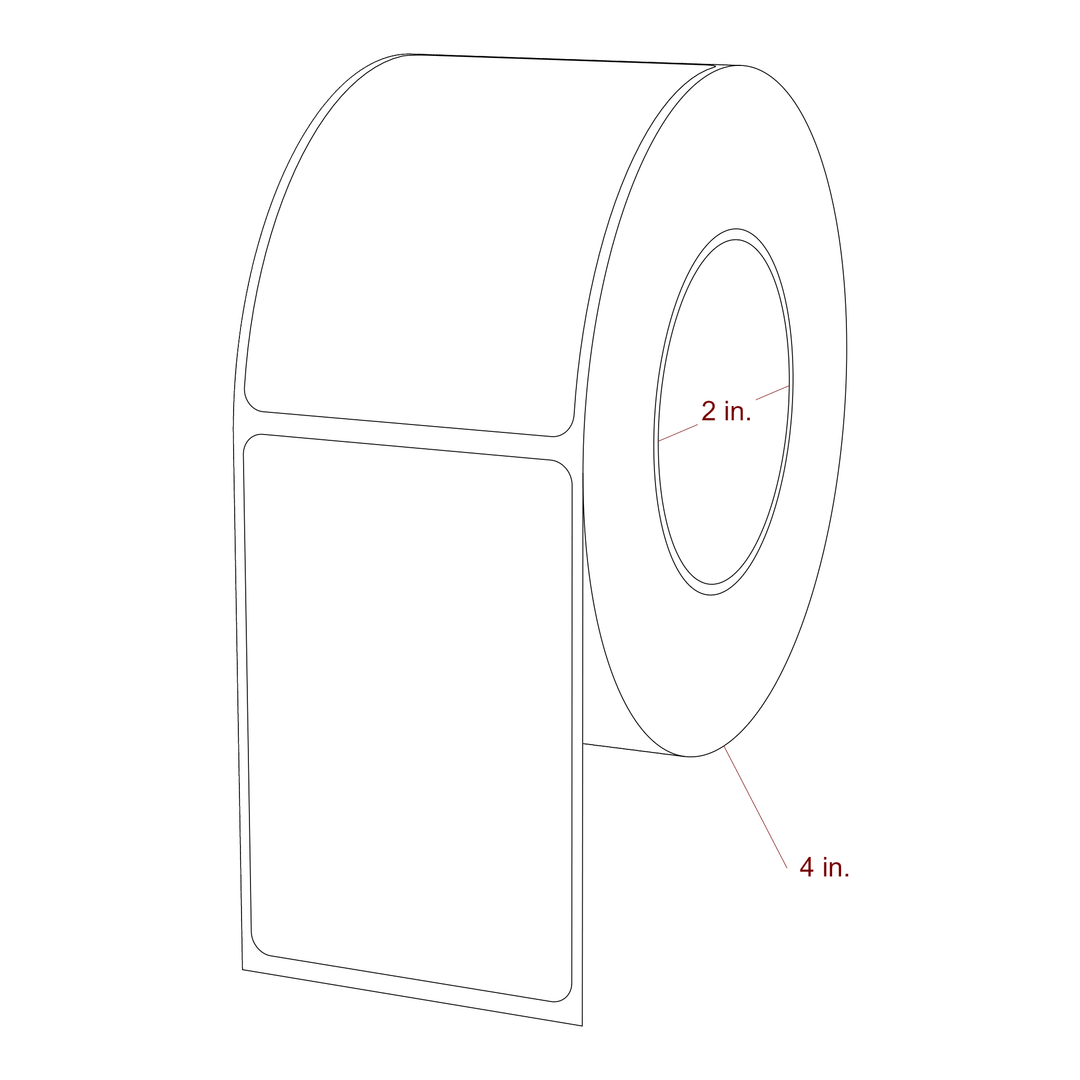 Special 2" x 3" High Gloss Paper Inkjet Label Rolls With Intra Label Perforation