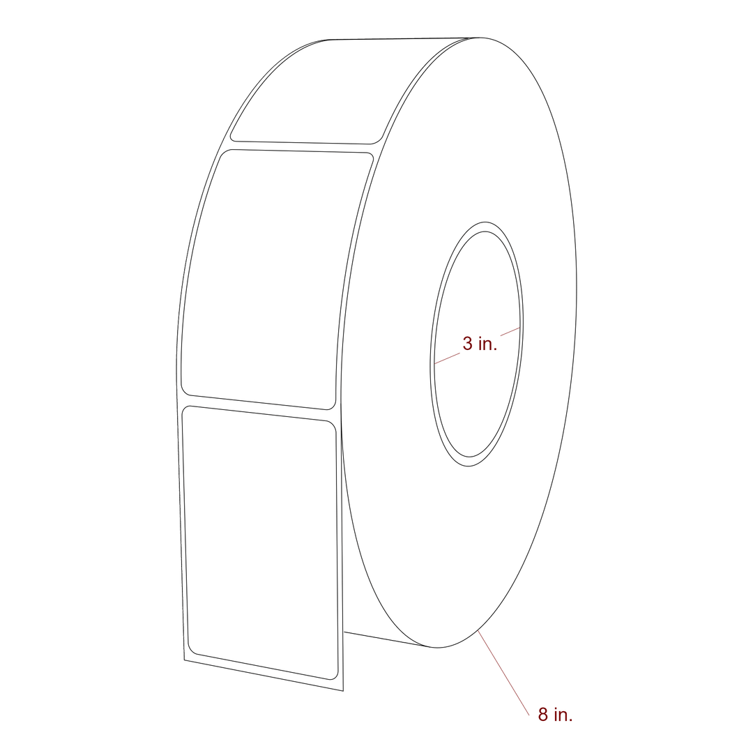 Special 2" x 3" High Gloss Paper Inkjet Label Rolls With Intra Label Perforation