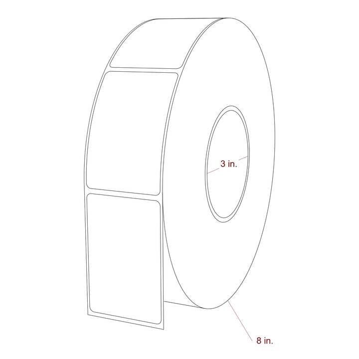 Special 2" x 3" High Gloss Paper Inkjet Label Rolls With Intra Label Perforation