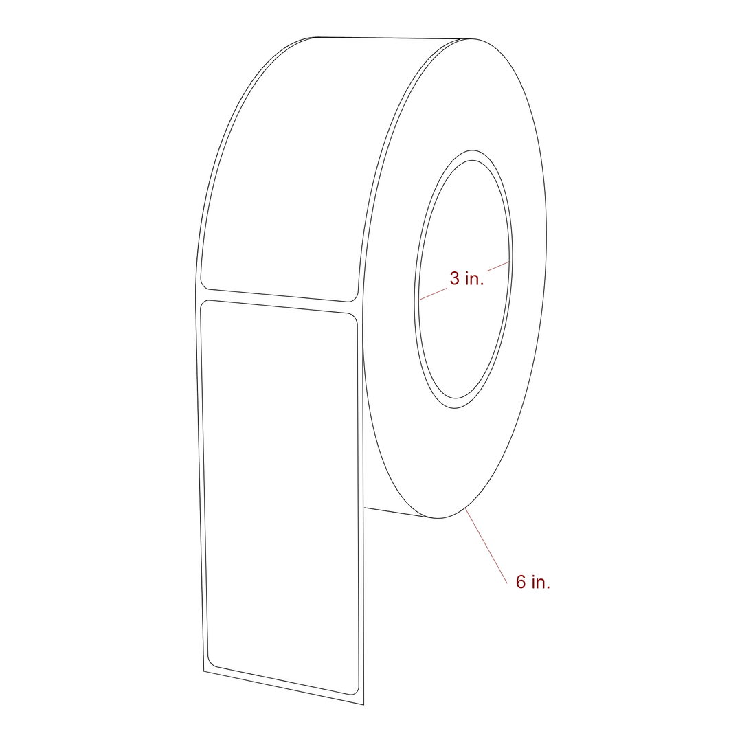2" x 4.4375" Rectangle Roll for Epson ColorWorks, VIPColor & Primera Printers; 2" x 4.4375" Rectangle Label Diagram