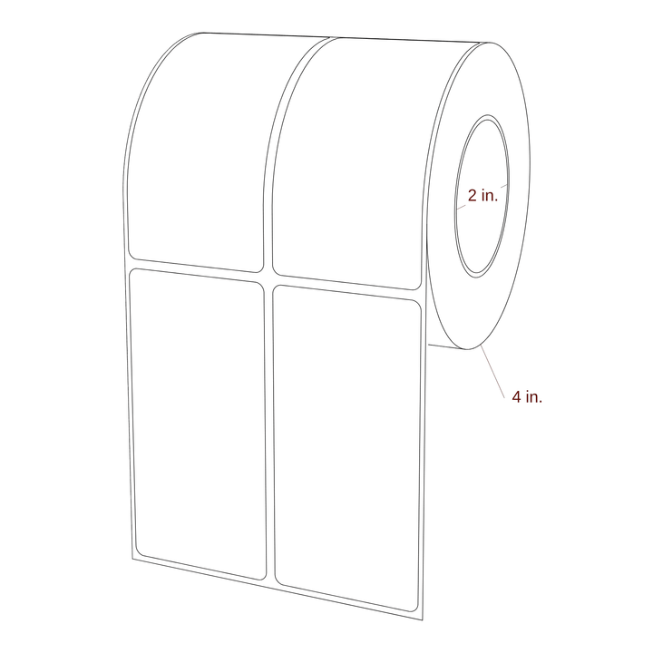 2" x 4" Inkjet Label Rolls | 2-Up | Fits Epson ColorWorks, VIPColor & Primera