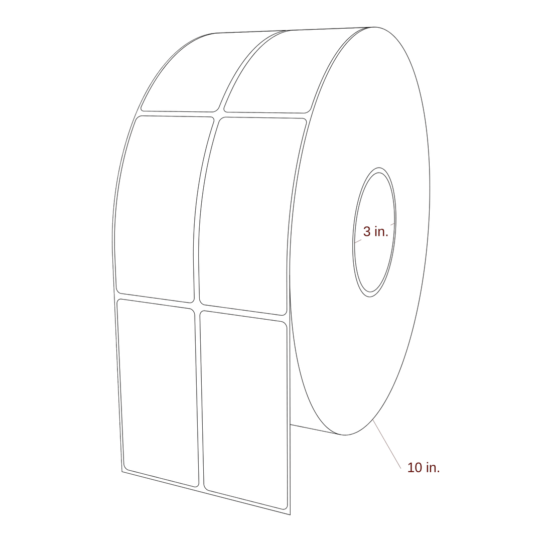 2" x 4" Inkjet Label Rolls | 2-Up | Fits Epson ColorWorks, VIPColor & Primera