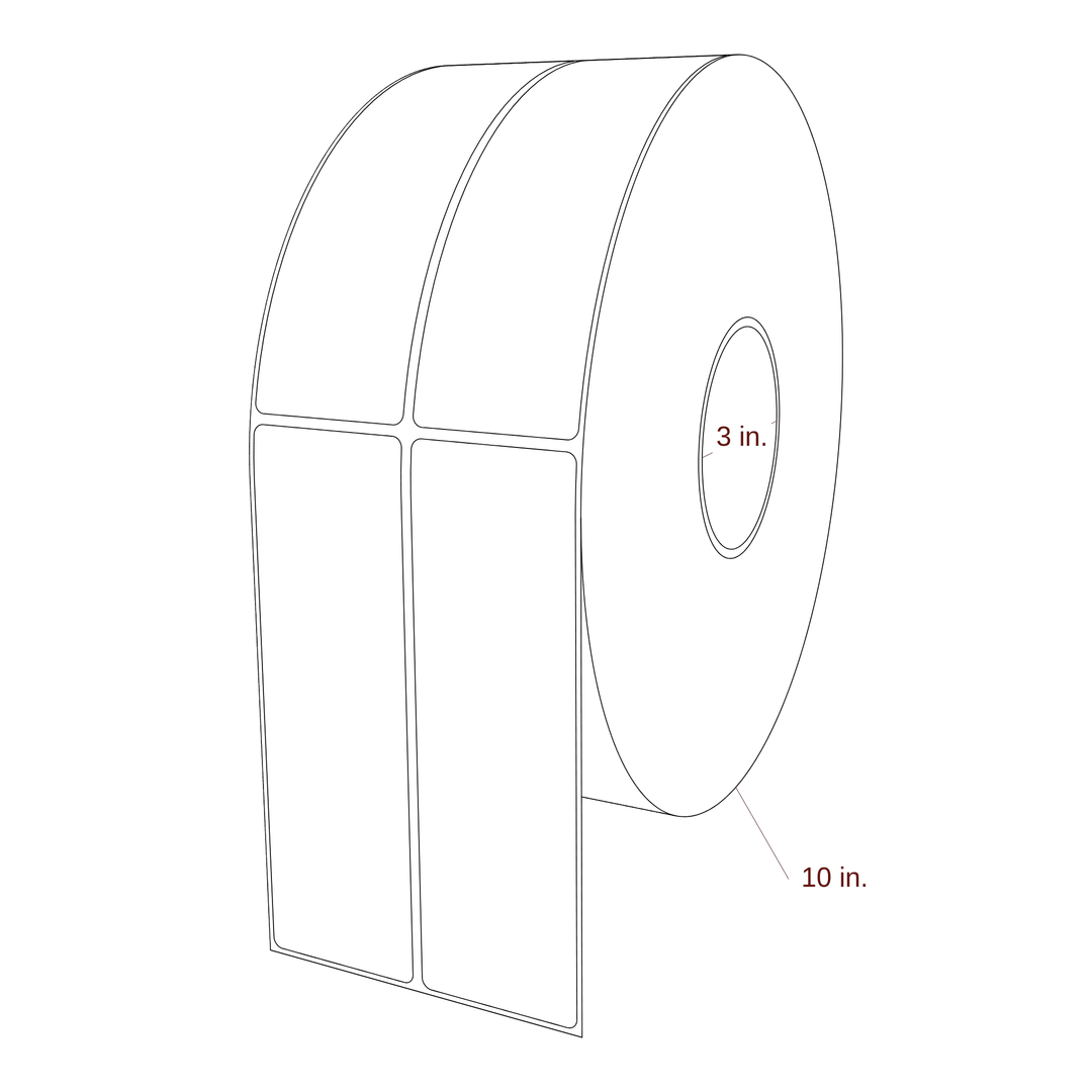 2" x 6.5" Inkjet Label Rolls | 2-Up | Fits Epson ColorWorks, VIPColor & Primera