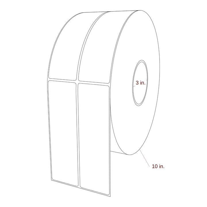 2" x 6.5" Inkjet Label Rolls | 2-Up | Fits Epson ColorWorks, VIPColor & Primera
