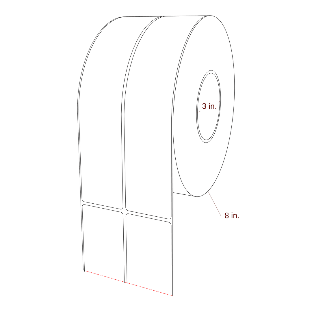 2" x 9.75" Inkjet Label Rolls | 2-Up | Fits Epson ColorWorks, VIPColor & Primera