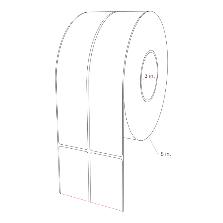 2" x 9.75" Inkjet Label Rolls | 2-Up | Fits Epson ColorWorks, VIPColor & Primera
