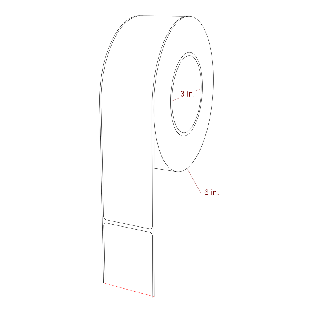 2" x 9" Rectangle Roll for Epson ColorWorks, VIPColor & Primera Printers; 2" x 9" Rectangle Label Diagram