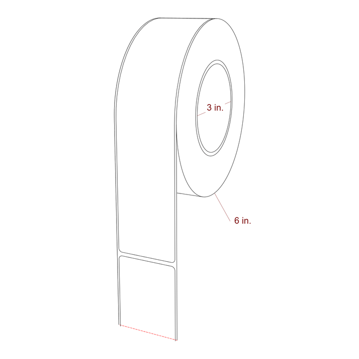2" x 9" Rectangle Roll for Epson ColorWorks, VIPColor & Primera Printers; 2" x 9" Rectangle Label Diagram