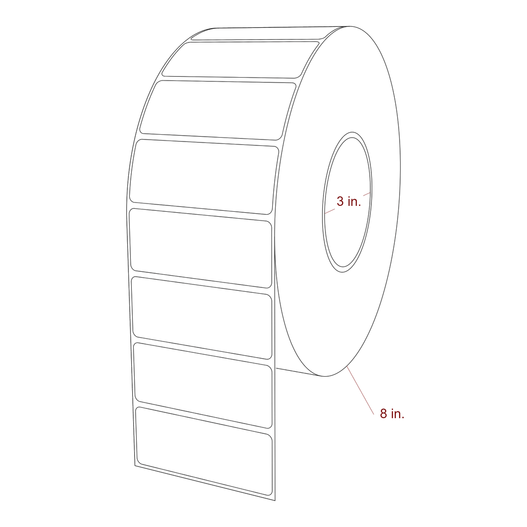 3.25" x 1.313" Rectangle Roll for Epson ColorWorks & VIPColor Printers; 3.25" x 1.313" Rectangle Label Diagram
