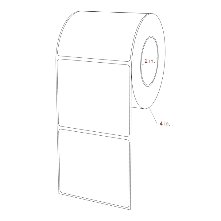 3.25" x 2.875" Rectangle Roll for Epson ColorWorks, VIPColor & Primera Printers; 3.25" x 2.875" Rectangle Label Diagram