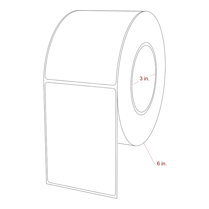 3.25" x 4.4375" Rectangle Roll for Epson ColorWorks, VIPColor & Primera Printers; 3.25" x 4.4375" Rectangle Label Diagram