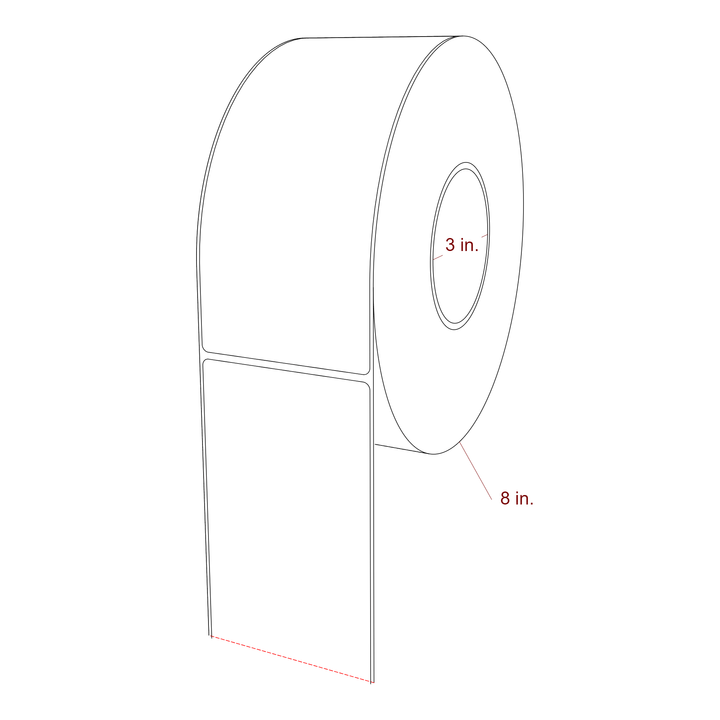 3.25" x 7.5" Inkjet Label Rolls | Fits Epson ColorWorks, VIPColor & Primera