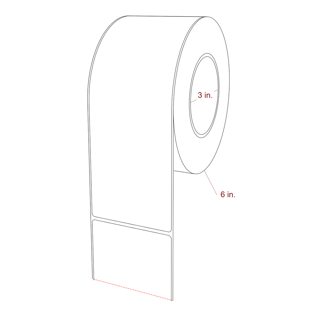 3.25" x 9" Rectangle Roll for Epson ColorWorks, VIPColor & Primera Printers; 3.25" x 9" Rectangle Label Diagram