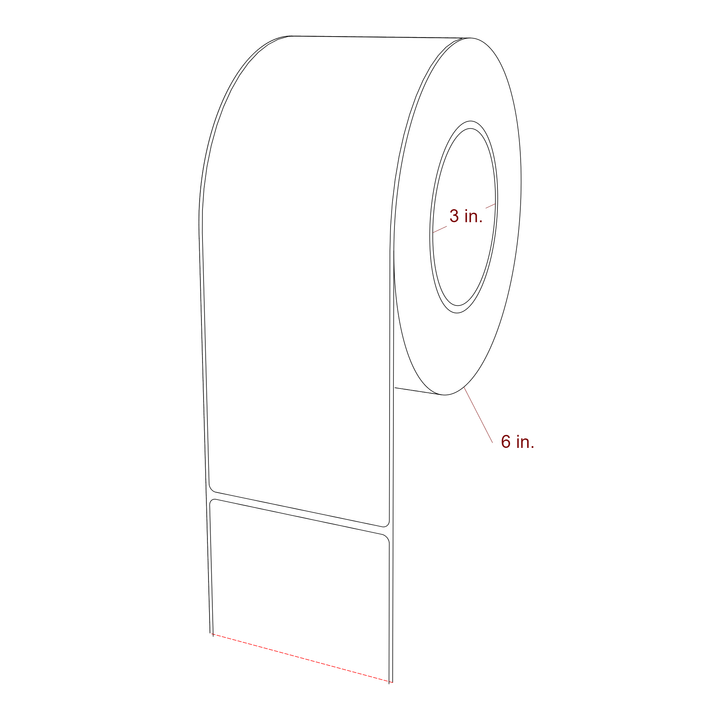 3.25" x 9" Rectangle Roll for Epson ColorWorks, VIPColor & Primera Printers; 3.25" x 9" Rectangle Label Diagram