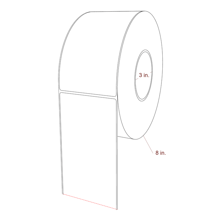 3.5625" x 6.5" Inkjet Label Rolls | Fits Epson ColorWorks, VIPColor & Primera
