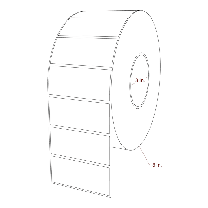 3.5" x 1.5" Rectangle Roll for Epson ColorWorks & VIPColor Printers; 3.5" x 1.5" Rectangle Label Diagram